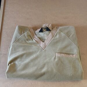 Vintage Lee Teddy Light Tan V-Neck Sweater M